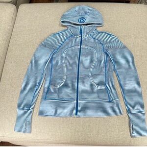 lululemon athletica Blue and White Striped Scuba